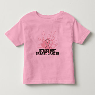 Bowling schlagen heraus Brustkrebs Kleinkind T-shirt