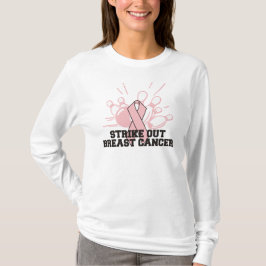 Bowling schlagen heraus Brustkrebs T-Shirt
