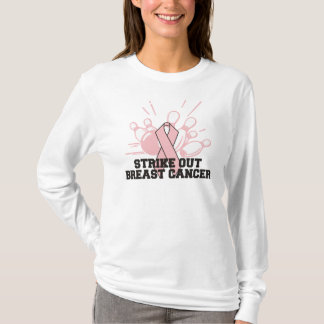 Bowling schlagen heraus Brustkrebs T-Shirt
