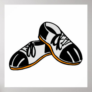 Bowling Schuhe Cartoon Grafik Poster