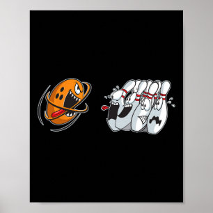 Bowling-Shirt Funny Bowler Damen Männer Mannschaft Poster