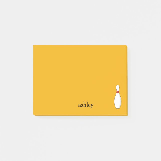 Bowling Skittle Personalize Post-it Klebezettel (Vorderseite)