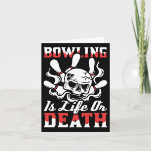 Bowling Skull Team - Alley League Bowler Karte