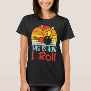 Bowling So rolle ich das Sunset Retro Bowler Kid T-Shirt