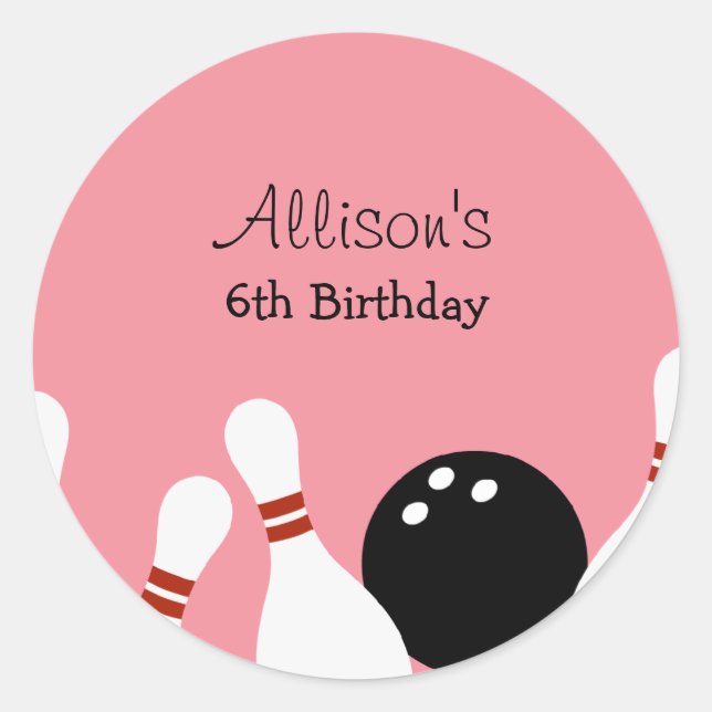 Bowling Spaß für Aufkleber (Vorderseite)