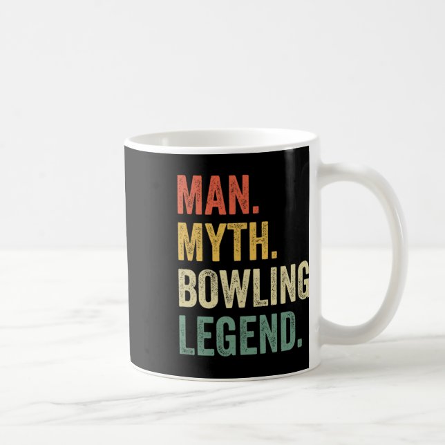 Bowling-Spaßmann Mythos Bowling-Mannschaft Legende Kaffeetasse (Rechts)