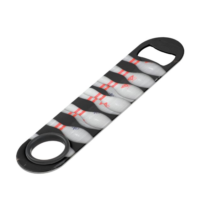 Bowling Speed Flaschenöffner (Vorderseite Schrägansicht)