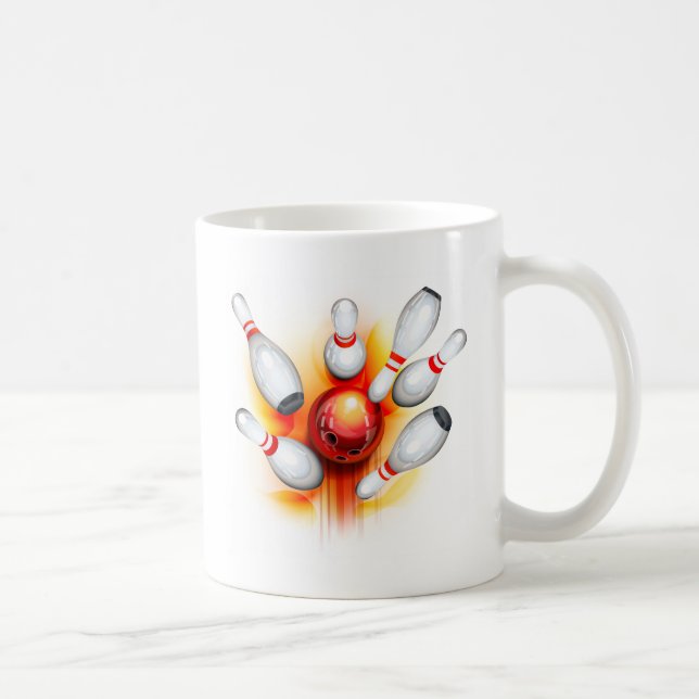 Bowling-Spiel (oberste Ansicht) Kaffeetasse (Rechts)