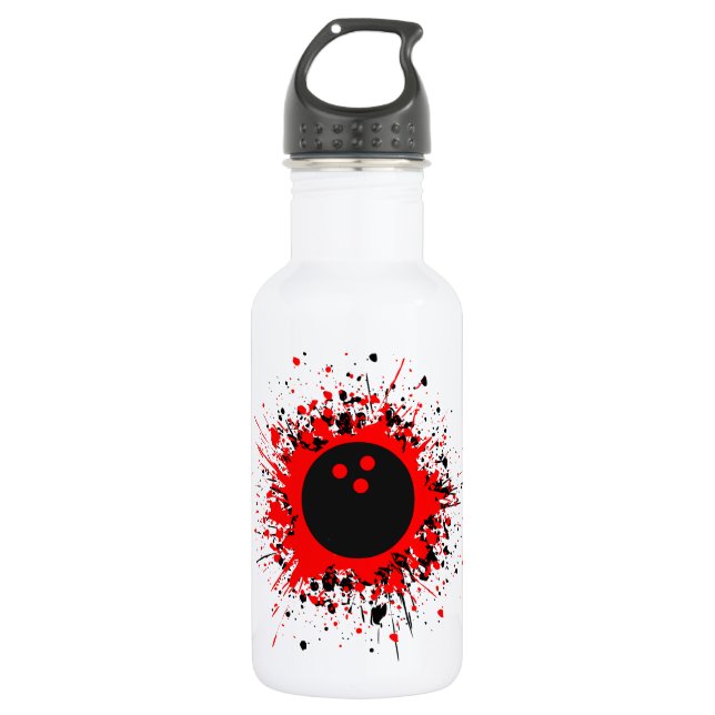 Bowling splats edelstahlflasche (Vorderseite)