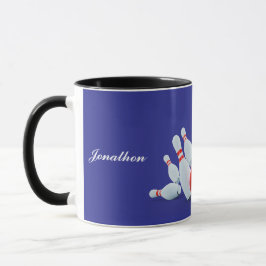 Bowling sport Ball and Pins strike! Tasse