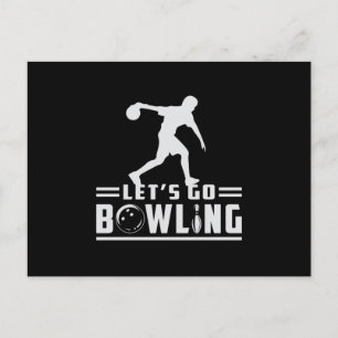 Bowling Sport Bowler Strike Bowl Team Funny Gesche Postkarte