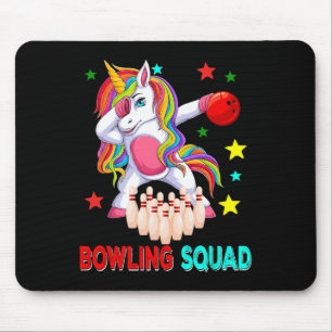 Bowling Squad Dabbing Unicorn Player Team Kostüm Mousepad