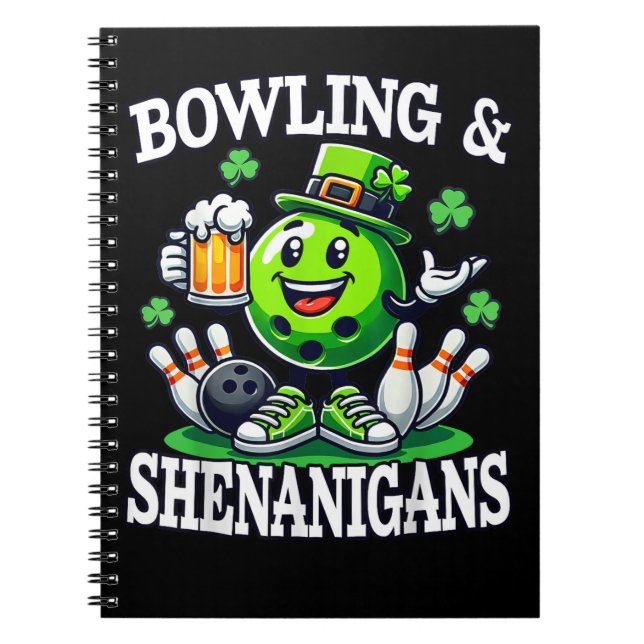 Bowling St. Patrick's Day Schabernack Notizblock (Vorderseite)