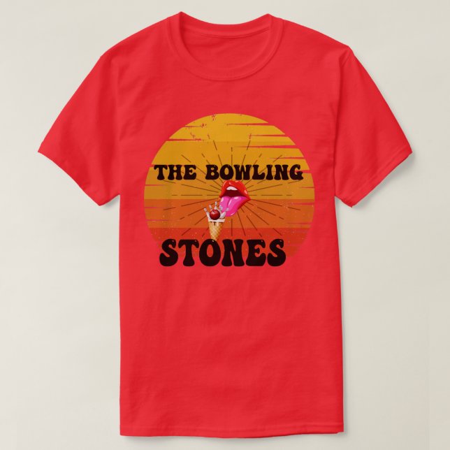 Bowling Stones Parody Funny Bowling T-Shirt (Design vorne)