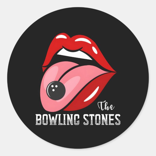Bowling StonesAmusing Best Bowling Team Runder Aufkleber (Vorderseite)