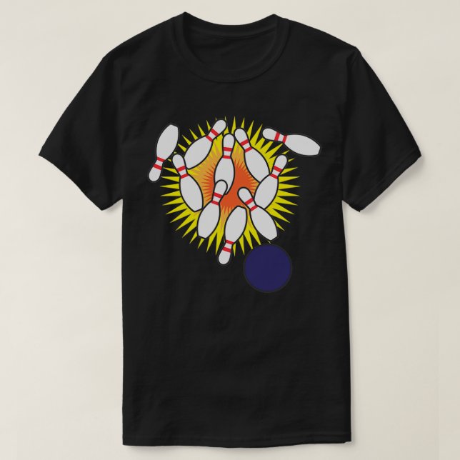 Bowling Strike 9 T-Shirt (Design vorne)