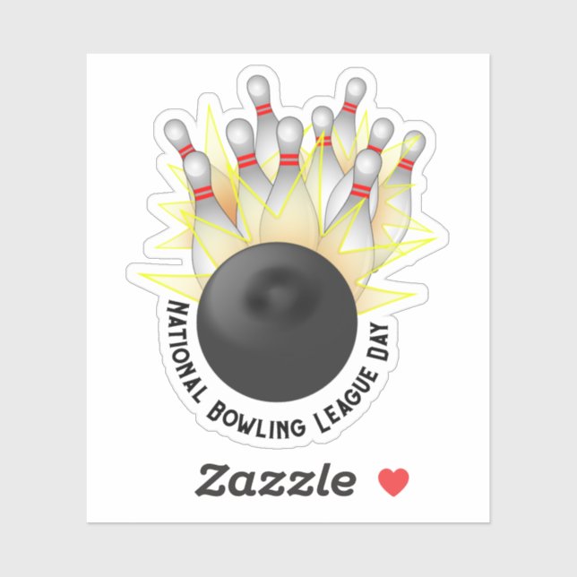 Bowling Strike Aufkleber (Blatt)