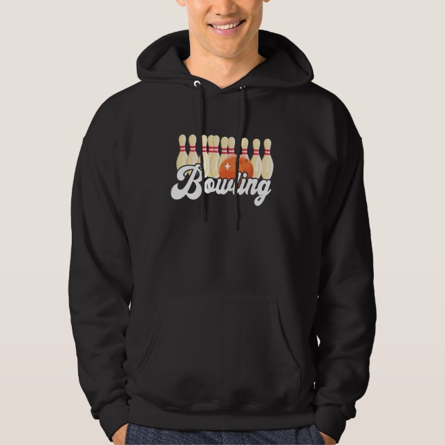 Bowling Strike Bowling Pins Bowling Ball Bowler Bo Hoodie (Vorderseite)