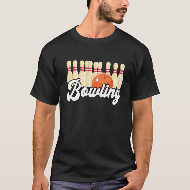 Bowling Strike Bowling Pins Bowling Ball Bowler Bo T-Shirt (Vorderseite)