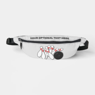 Bowling-Strike für benutzerdefinierten Text Bauchtasche