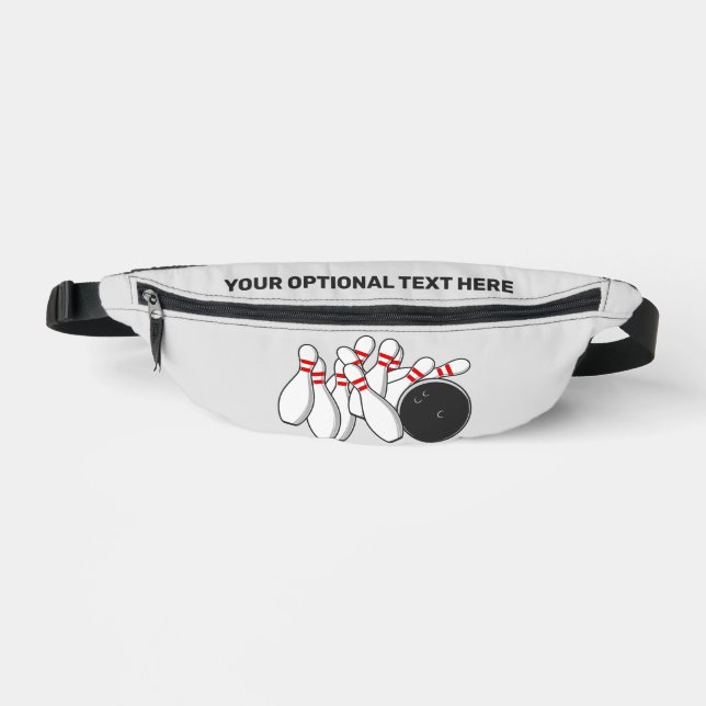Bowling-Strike für benutzerdefinierten Text Bauchtasche (Vorderseite)