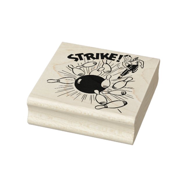Bowling Strike Rubber Briefmarke Gummistempel (Stempel)