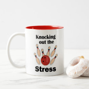 Bowling Strike Streicht Stress Aus Bowling Party Zweifarbige Tasse