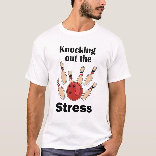 Bowling Strike Streßt Killer Bowling Party T-Shirt (Vorderseite)