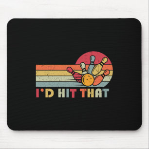 Bowling T Shirt, ich würde dieses lustige Bowler T Mousepad
