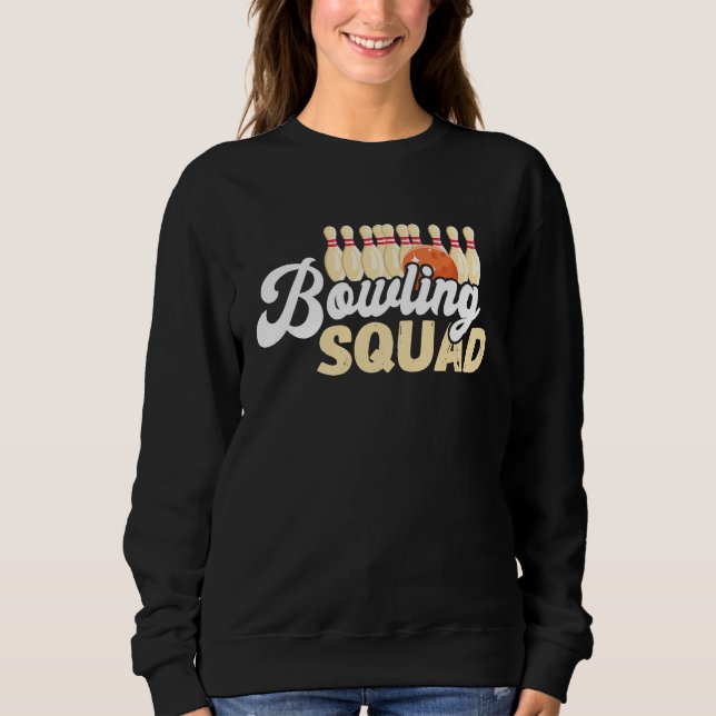 Bowling Team Bowling Squad Bowler Bowling Pin Stri Sweatshirt (Vorderseite)
