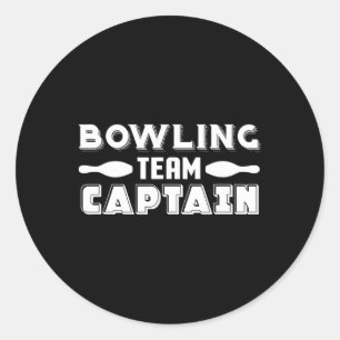Bowling Team Captain Runder Aufkleber