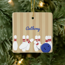 Bowling Themed Personalisiert Foto Keramikornament
