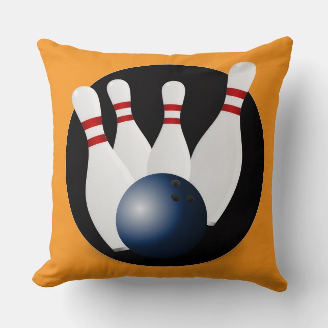 Bowling Throw Pillow Kissen (Vorderseite)
