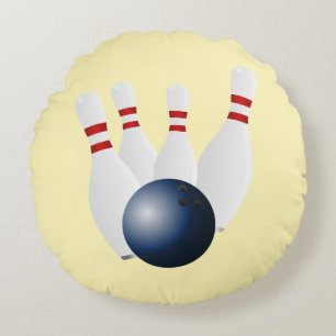 Bowling Throwkissen Rundes Kissen