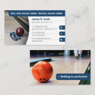Bowling-Trainer   Foto Sport Orange Visitenkarte