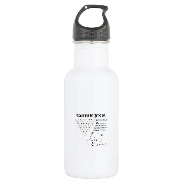 Bowling Trinkflasche (Vorderseite)