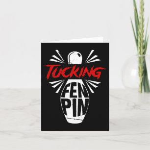 Bowling Tucking Fen Button Team Bowler Spaß Sport  Karte