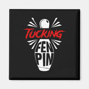 Bowling Tucking Fen Button Team Bowler Spaß Sport Magnet