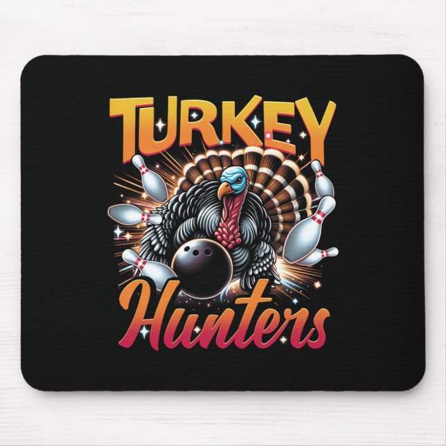 Bowling Turkey Jäger Bowling Team für Bowler Spo Mousepad (Vorne)