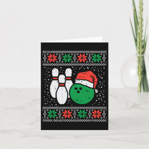 Bowling Ugly Christmas Sweater Sport Bowls Xmas Me Karte