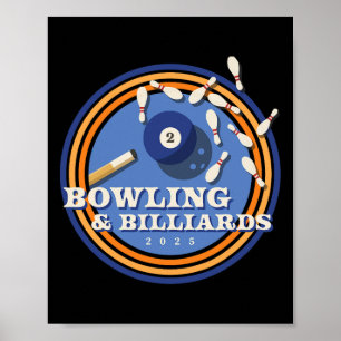Bowling und Billard - 2 Byll  Poster