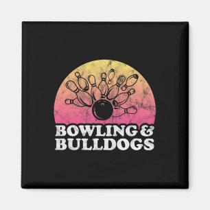 Bowling Und Bulldogs Oder Bulldogge Magnet