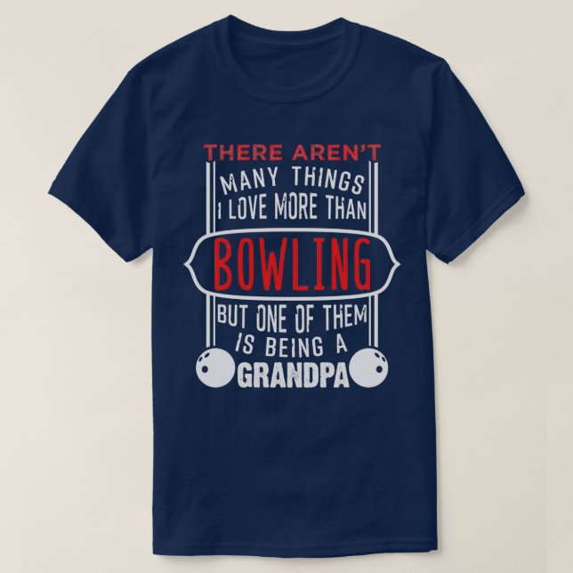 Bowling und Opa T-Shirt (Design vorne)