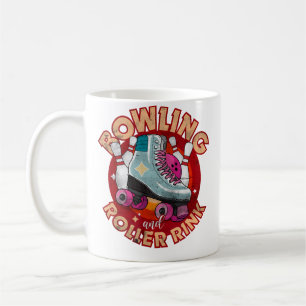 Bowling- und Rollschuhbahn 80er Roller Disco Skati Kaffeetasse
