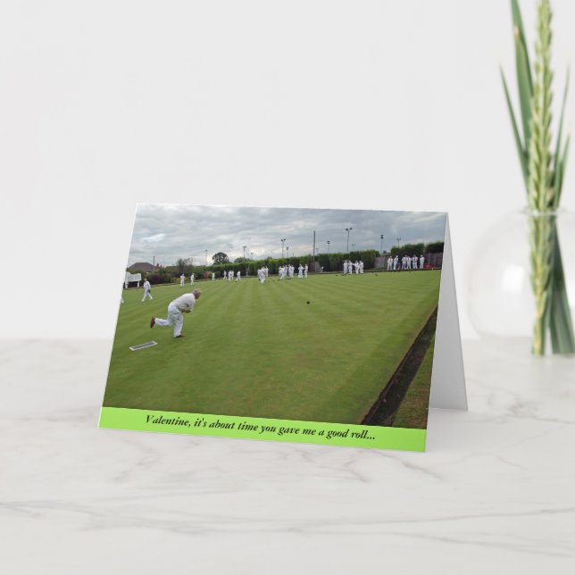 Bowling Valentine Card Feiertagskarte (Vorderseite)