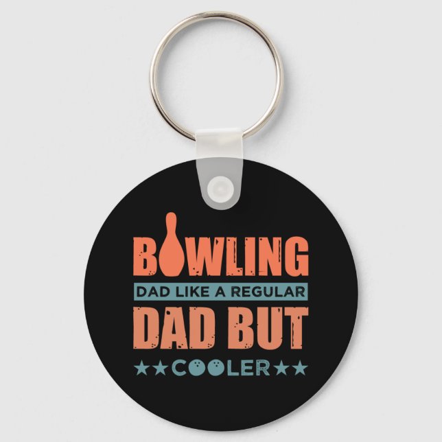 Bowling Vater coolere Wortsportarten Schlüsselanhänger (Vorderseite)