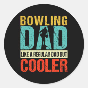 Bowling Vater Funny Bowlers Spare Bowling Button S Runder Aufkleber