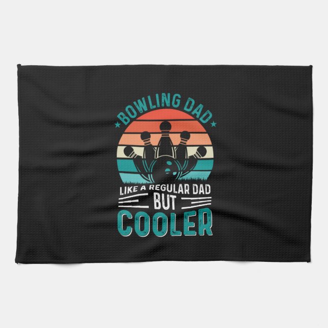 Bowling Vater Geschirrtuch (Horizontal)