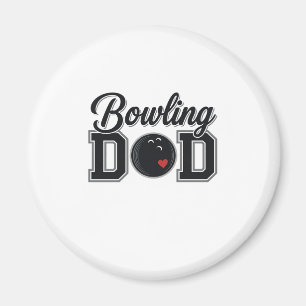 Bowling-Vater Vintage-Schriftzug-Shirt-Design_1 Magnet