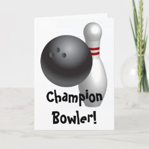 Bowling Vathers Day Card Karte